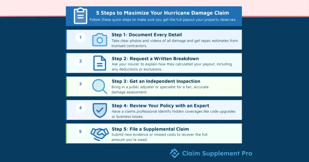 Underpaid Hurricane Damage Claim? Here’s How to Maximize Recovery