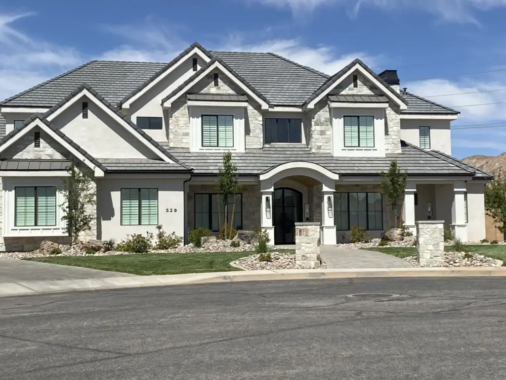 White Modern Suburban House